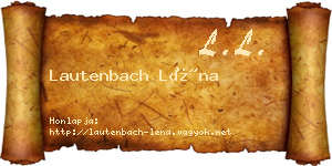 Lautenbach Léna névjegykártya